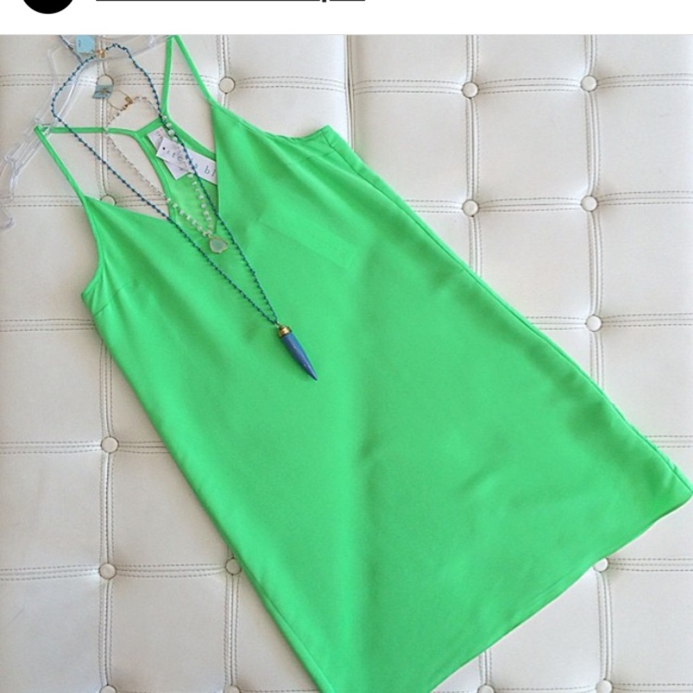 Amanda Uprichard green racerback shift dress